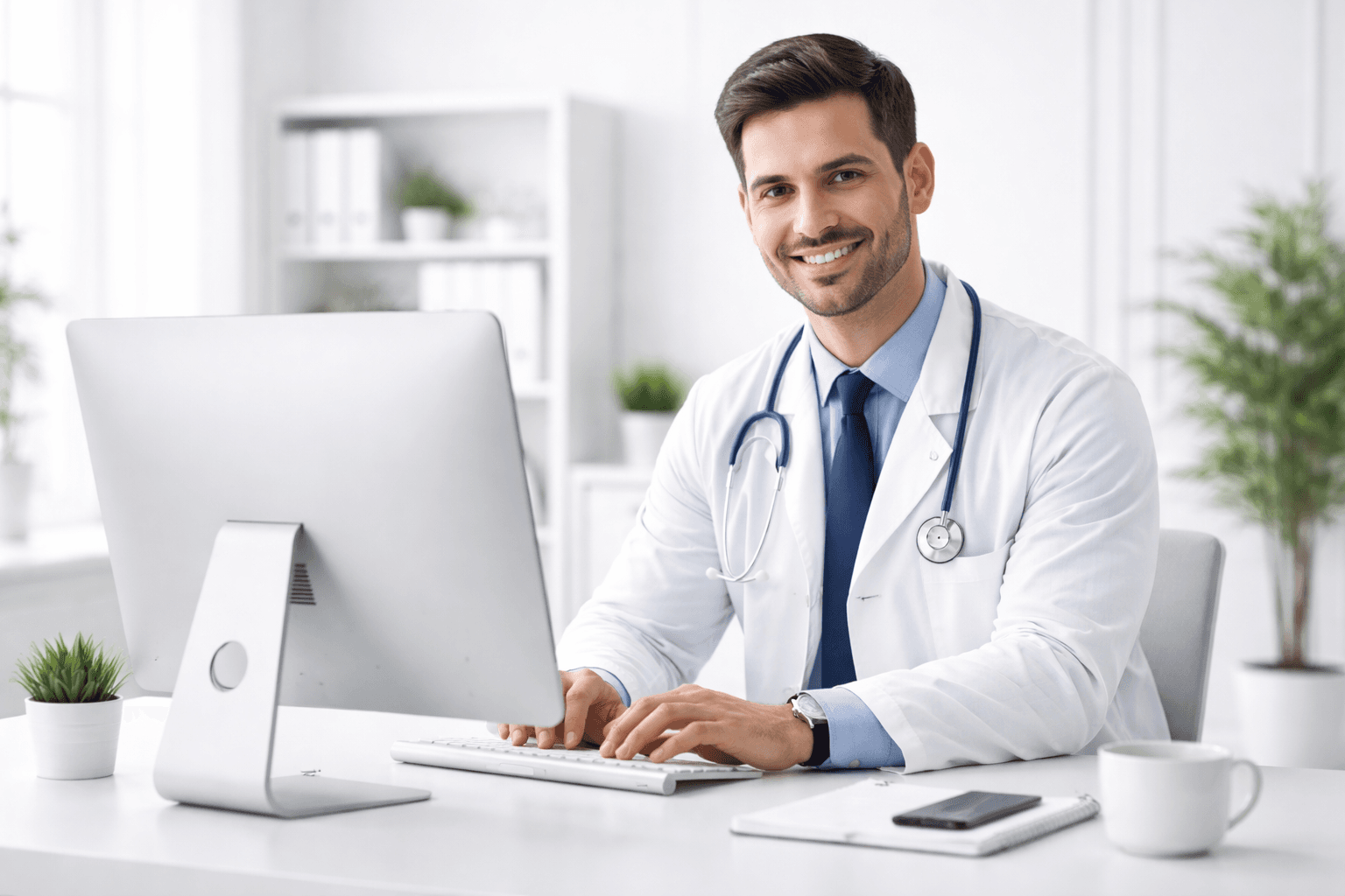 Medical website analytics illustration